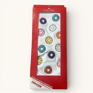Winston Collection "Dancing Donuts" White Leather Golf Driver Head Cover